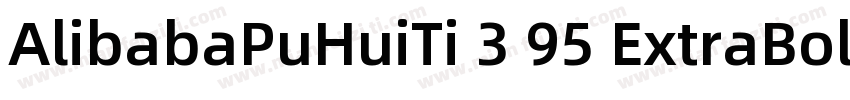 AlibabaPuHuiTi 3 95 ExtraBold 超粗体字体转换